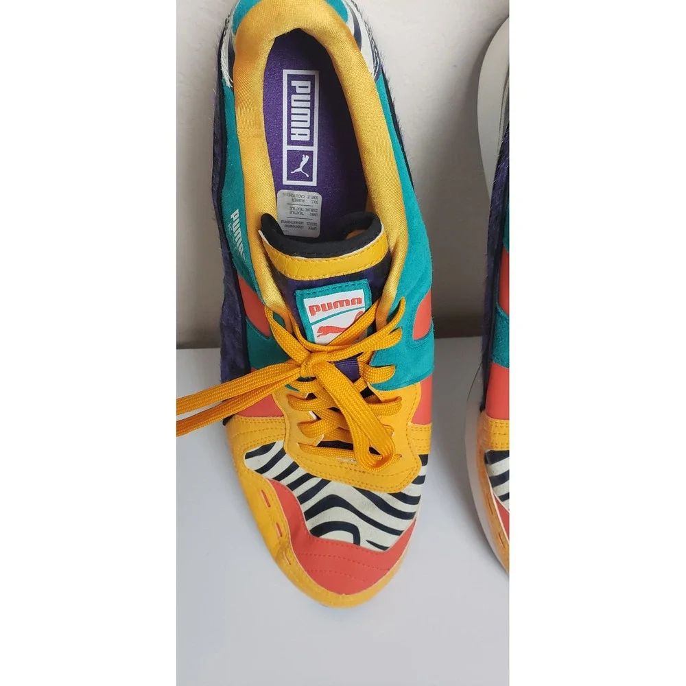 Puma Multi-Color Zebra Leopard Sneakers Mens 14 Retro Streetwear Hypebeast
